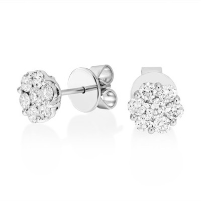 18Ct. White Gold Diamond Earrings
