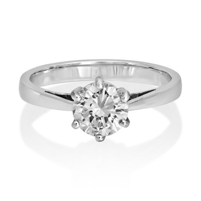 1ct. diamond ring set with diamond in solitaire ring smallest Image