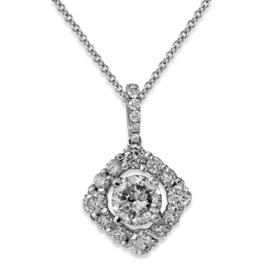 1.53ct. diamond pendant set with diamond in cluster pendant smallest Image