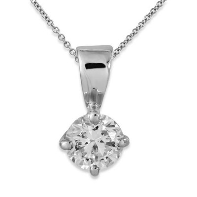 0.32ct. diamond pendant set with diamond in solitaire pendant smallest Image
