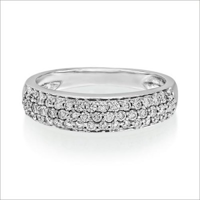 0.52ct. diamond ring set with diamond in wide band ring smallest Image