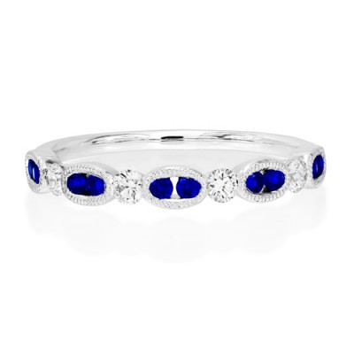 sapphire ring 0.21ct. set with diamond in eternity ring smallest Image