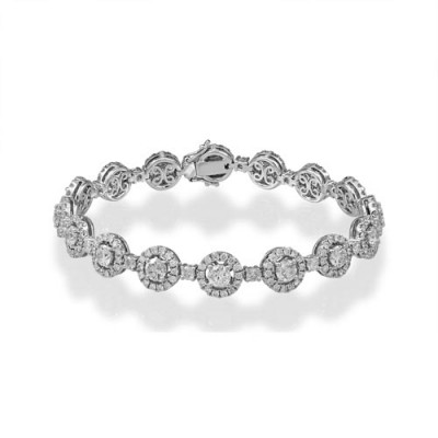 6.64ct. diamond bracelet set with diamond in cluster bracelet smallest Image