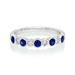 sapphire ring 0.48ct. set with diamond in eternity ring smallest Image