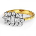 0.98ct. diamond ring set with diamond in cluster ring smallest Image
