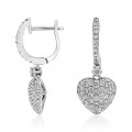 0.95ct. diamond earrings set with diamond in drop earrings smallest Image