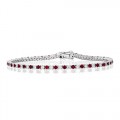 ruby bracelet 1.77ct. set with diamond in line bracelet smallest Image