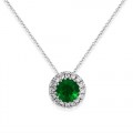 emerald necklace 0.13ct. set with diamond in cluster necklace smallest Image