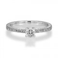 0.46ct. certified diamond ring set with diamond in shoulder set ring smallest Image