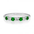 emerald ring 0.33ct. set with diamond in eternity ring smallest Image