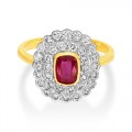 ruby ring 1.04ct. set with diamond in vintage ring smallest Image