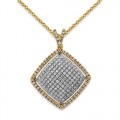 0.81ct. diamond pendant set with diamond in cluster pendant smallest Image