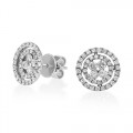 0.89ct. diamond earrings set with diamond in cluster earrings smallest Image