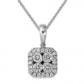 0.34ct. diamond pendant set with diamond in cluster pendant smallest Image