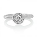 0.17ct. diamond ring set with diamond in cluster ring smallest Image