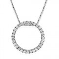 0.25ct. diamond pendant set with diamond in circle pendant smallest Image