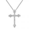 0.28ct. diamond pendant set with diamond in cross pendant smallest Image