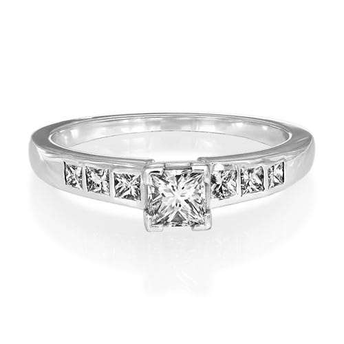 0.25ct. diamond ring set with diamond in shoulder set ring smallest Image