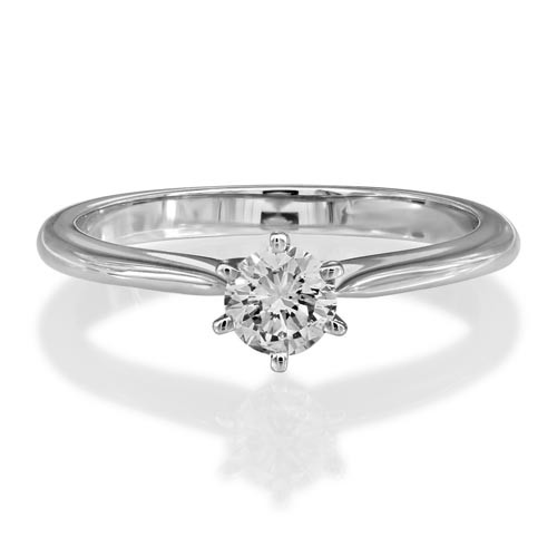 0.38ct. diamond ring set with diamond in solitaire ring smallest Image