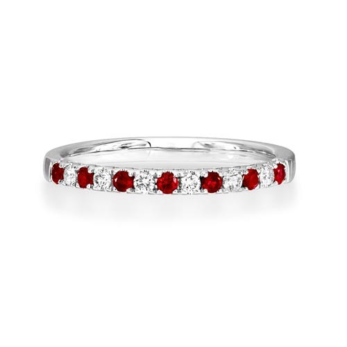 ruby ring 0.19ct. set with diamond in eternity ring smallest Image