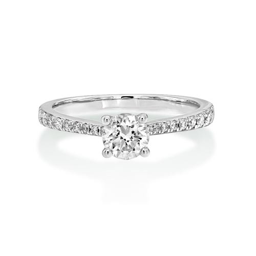 0.72ct. diamond ring set with diamond in shoulder set ring smallest Image