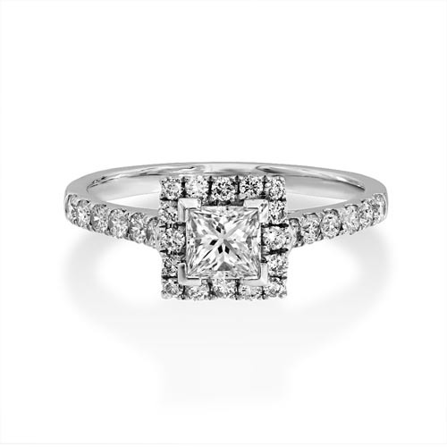 0.99ct. diamond ring set with diamond in cluster ring smallest Image