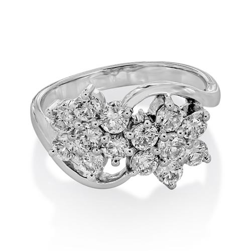 1.13ct. diamond ring set with diamond in crossover ring smallest Image