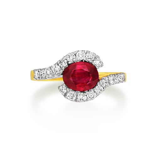 ruby ring 1.25ct. set with diamond in vintage ring smallest Image