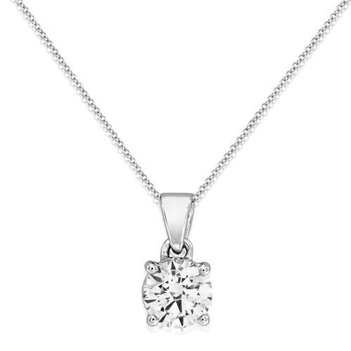 0.7ct. diamond pendant set with diamond in solitaire pendant smallest Image