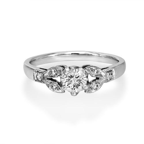 0.48ct. diamond ring set with diamond in vintage ring smallest Image