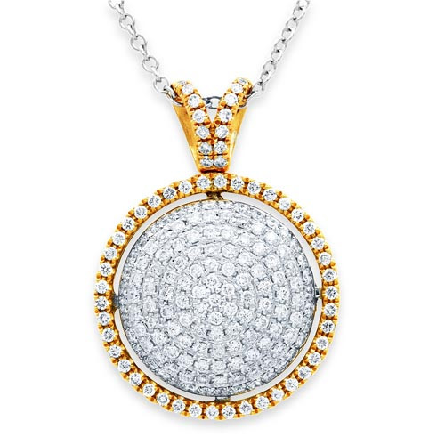 0.72ct. diamond pendant set with diamond in cluster pendant smallest Image