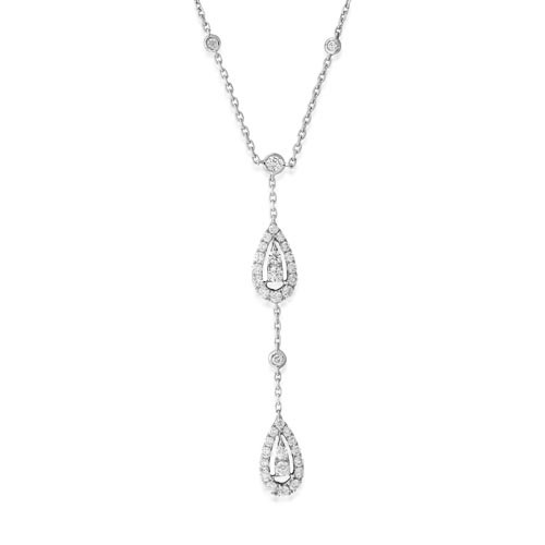 1.4ct. diamond necklace set with diamond in cluster necklace smallest Image