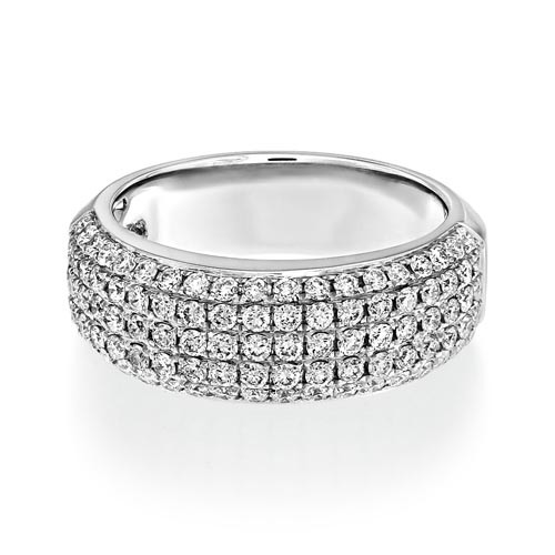 1ct. diamond ring set with diamond in wide band ring smallest Image