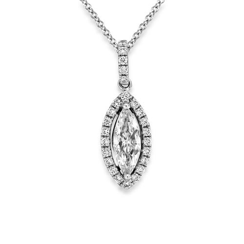 0.75ct. diamond pendant set with diamond in cluster pendant smallest Image