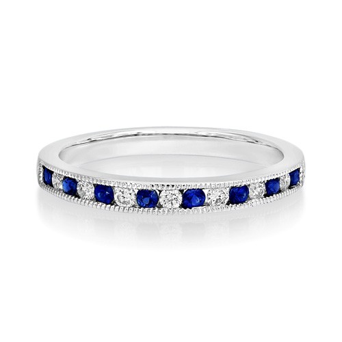 sapphire ring 0.19ct. set with diamond in eternity ring smallest Image
