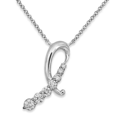 0.34ct. diamond pendant set with diamond in fancy pendant smallest Image