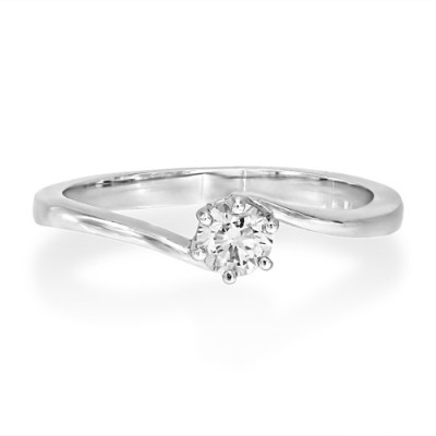 0.31ct. diamond ring set with diamond in solitaire ring smallest Image