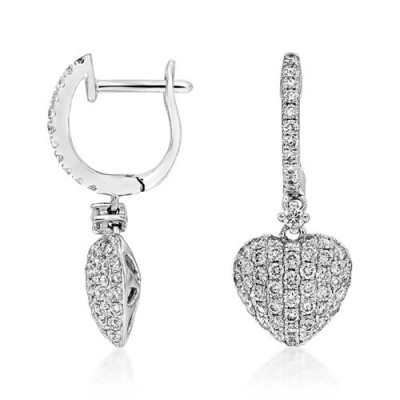 0.95ct. diamond earrings set with diamond in drop earrings smallest Image