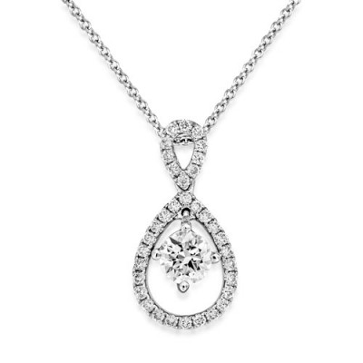 0.76ct. diamond pendant set with diamond in cluster pendant smallest Image