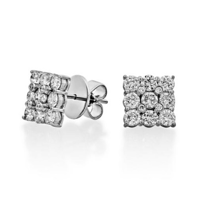 1.79ct. diamond earrings set with diamond in cluster earrings smallest Image