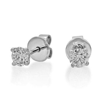 0.76ct. diamond earrings set with diamond in solitaire earrings smallest Image