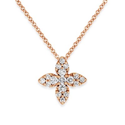 0.2ct. diamond pendant set with diamond in cluster pendant smallest Image