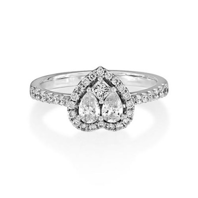 0.76ct. diamond ring set with diamond in cluster ring smallest Image